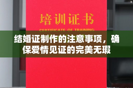 贵溪结婚证制作的注意事项，确保爱情见证的完美无瑕